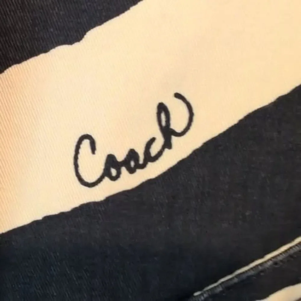Coach Black and White Zebra Print Trench Coat